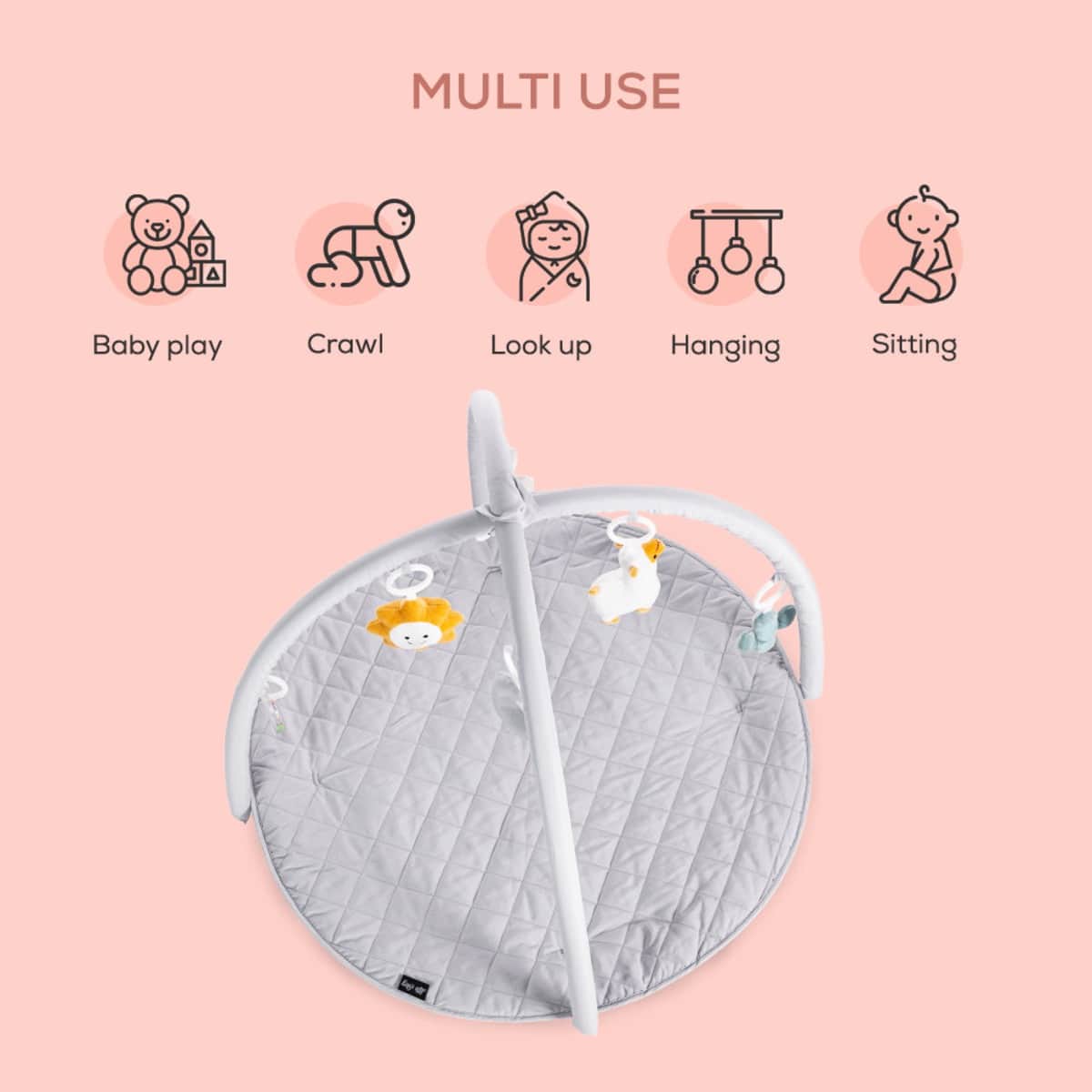 Little Story Grey Baby Play Mat