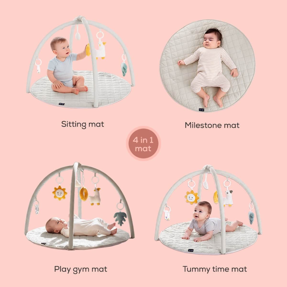 Little Story Grey Baby Play Mat