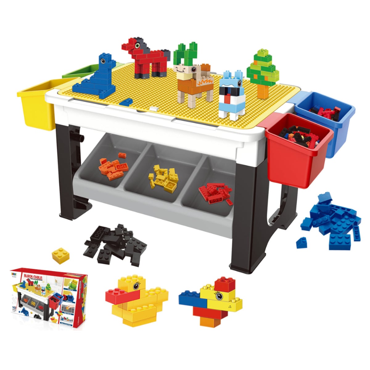 Little Story Grey Blocks 3 in 1 Activity Table Unisex, 3-4 Years