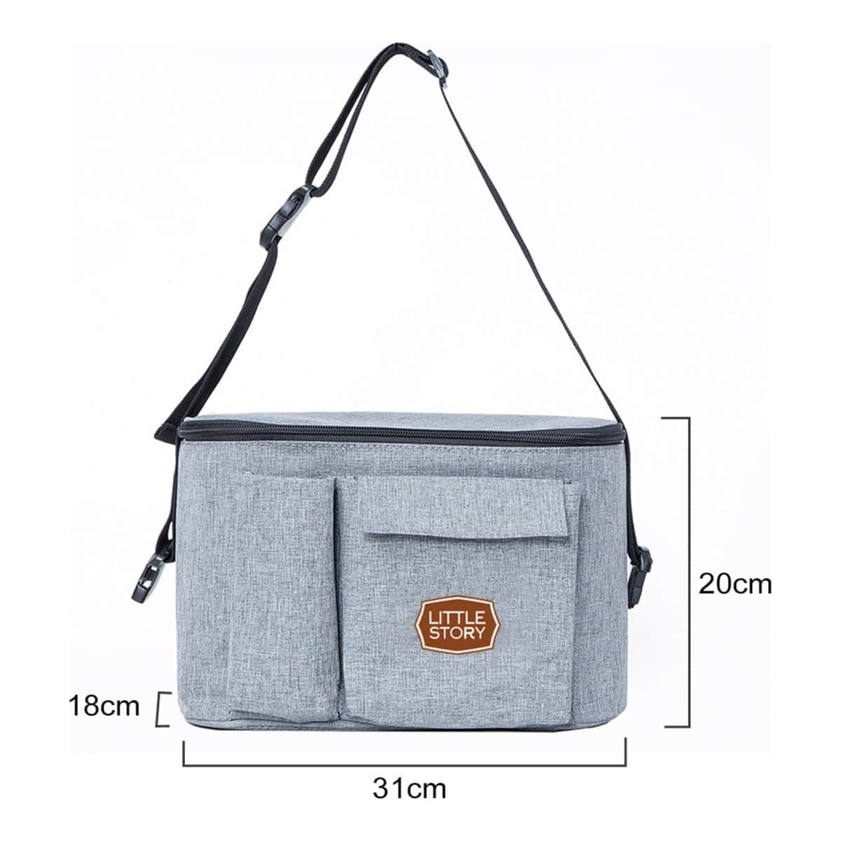 Little Story Grey Bronx Stroller Organizer