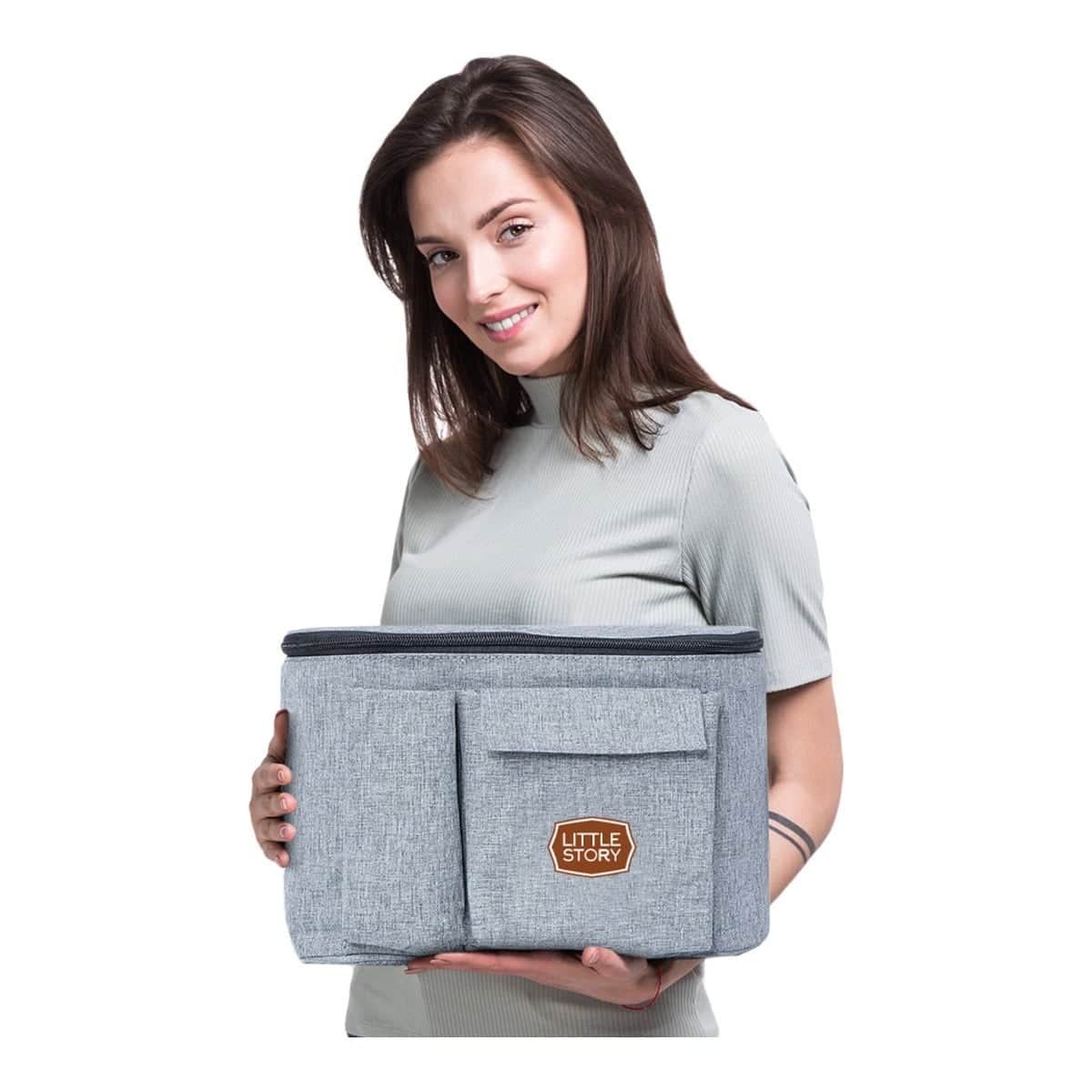Little Story Grey Bronx Stroller Organizer