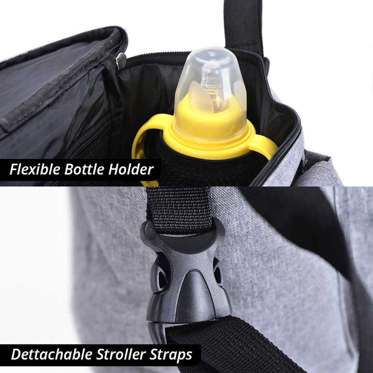 Little Story Grey Bronx Stroller Organizer
