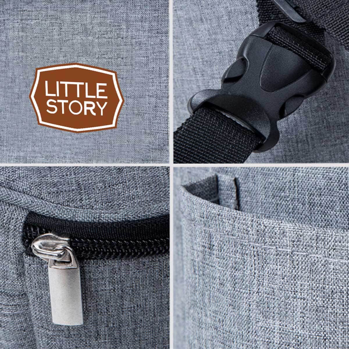 Little Story Grey Bronx Stroller Organizer