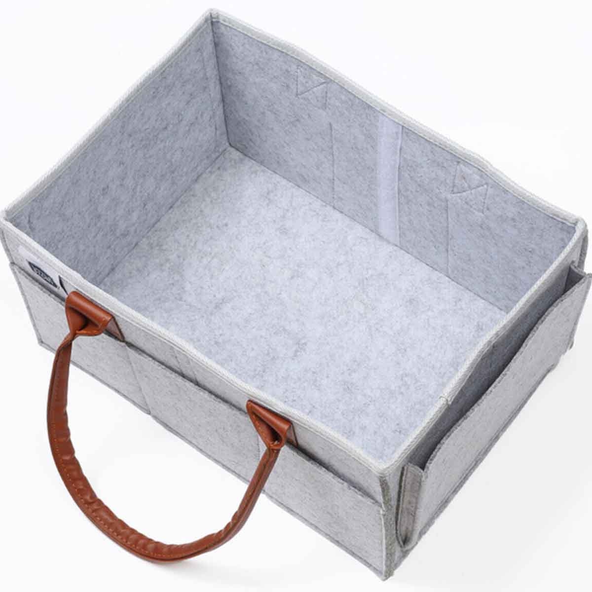 Little Story Grey Diaper Caddy & Travel Pouch Set
