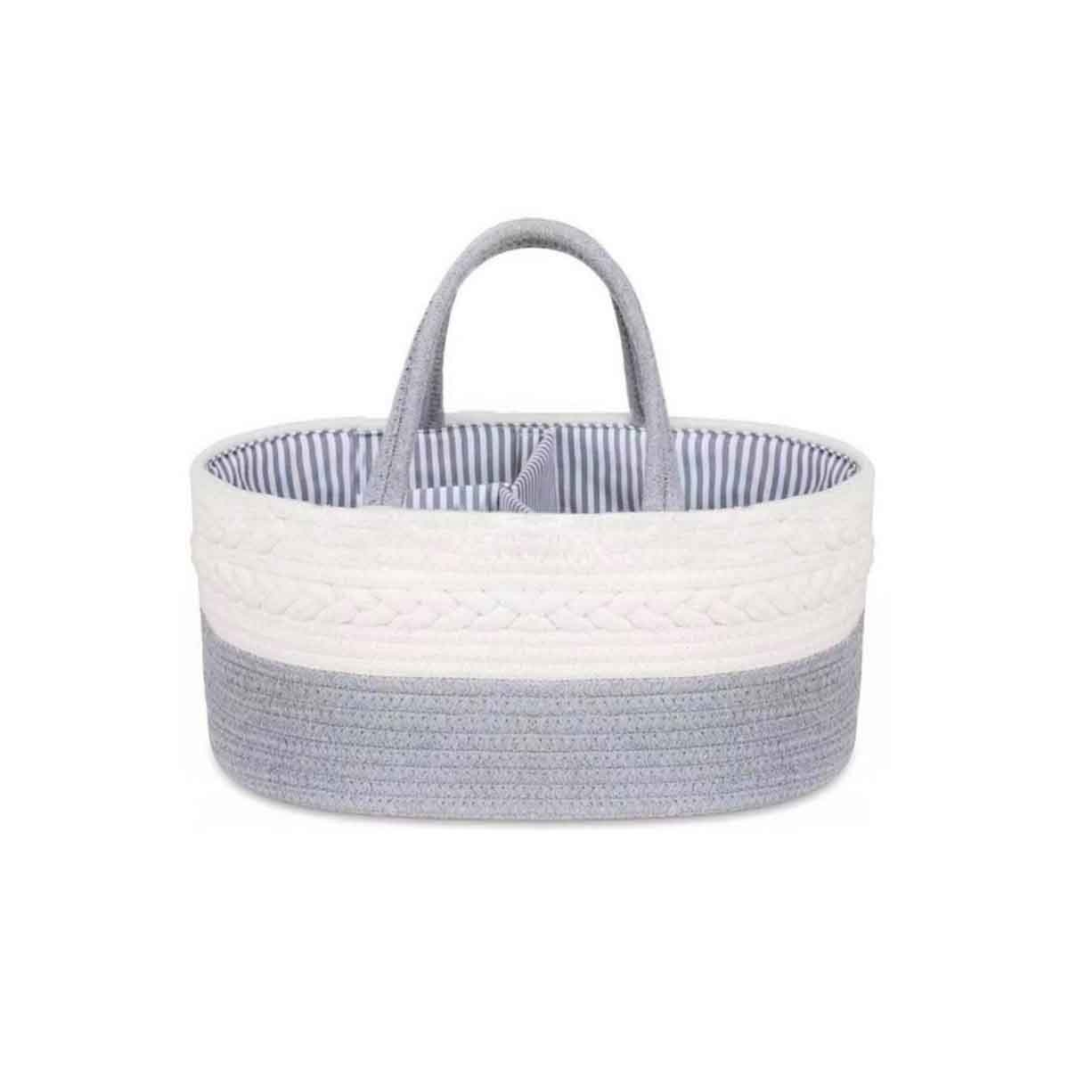 Little Story Grey Diaper Caddy with 100-Piece Changing Mats
