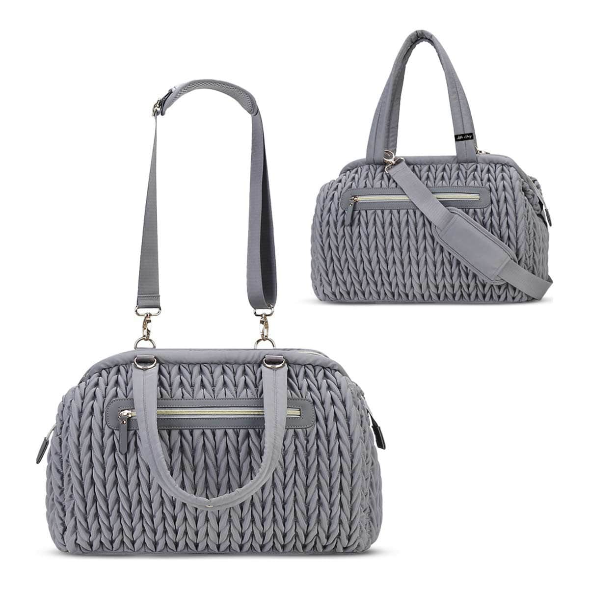 Little Story Grey Elva Diaper Bag with Stroller Straps