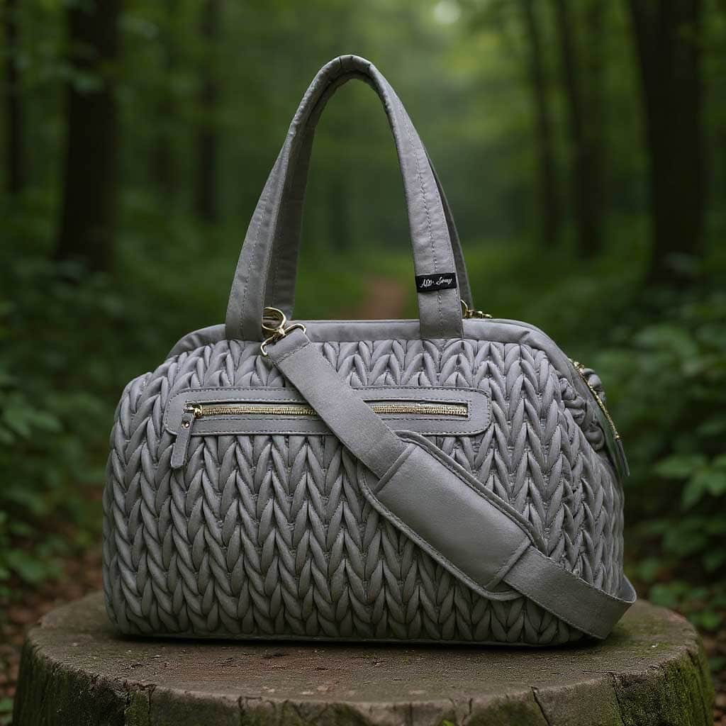 Little Story Grey Elva Diaper Bag with Stroller Straps