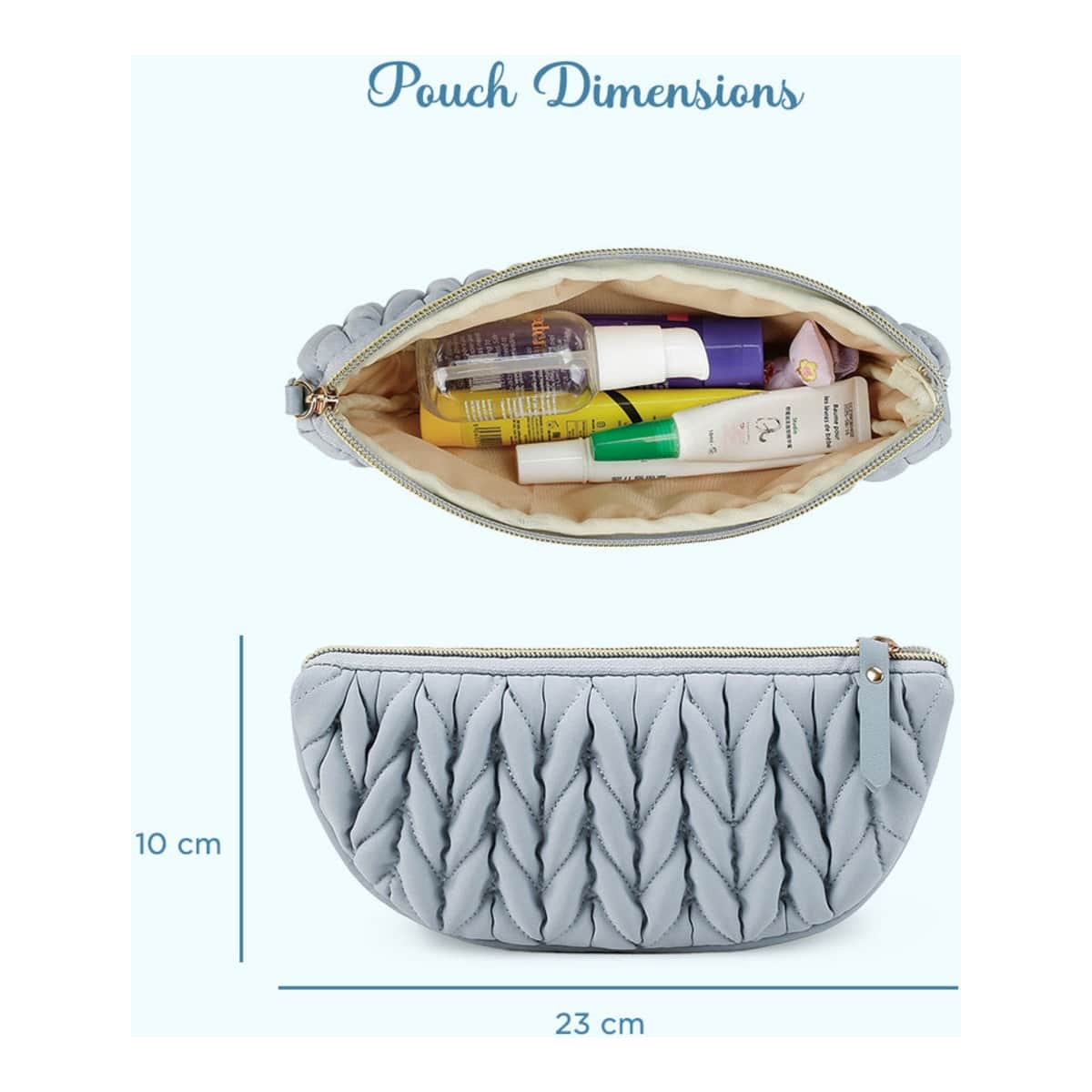 Little Story Grey Luxe Knit Diaper Bag with Clutch