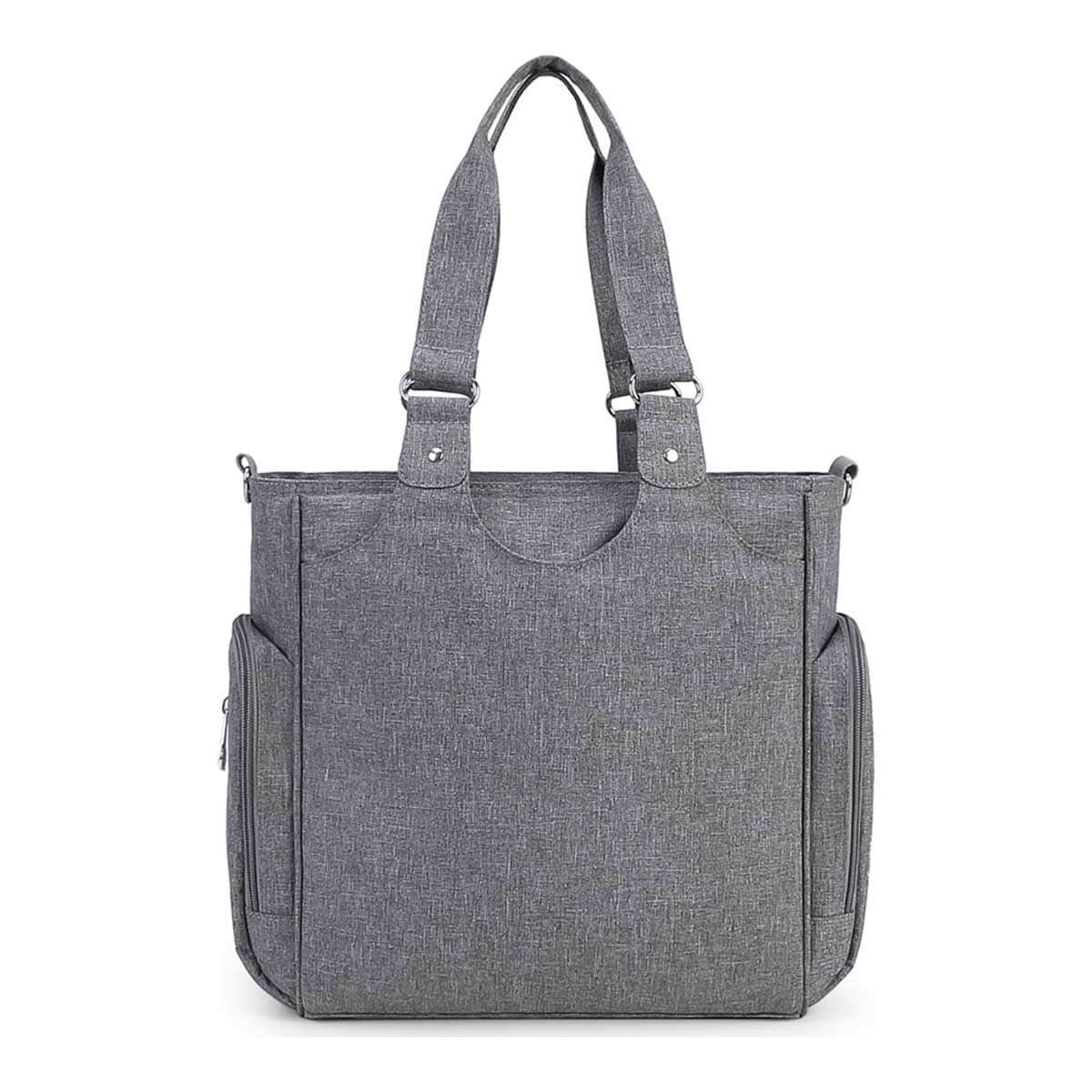 Little Story Grey Quilted Diaper Bags with Stroller Straps & Changing Mat