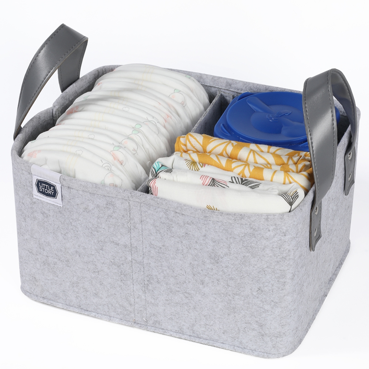 Little Story Grey Simplex Diaper Caddy Toddler