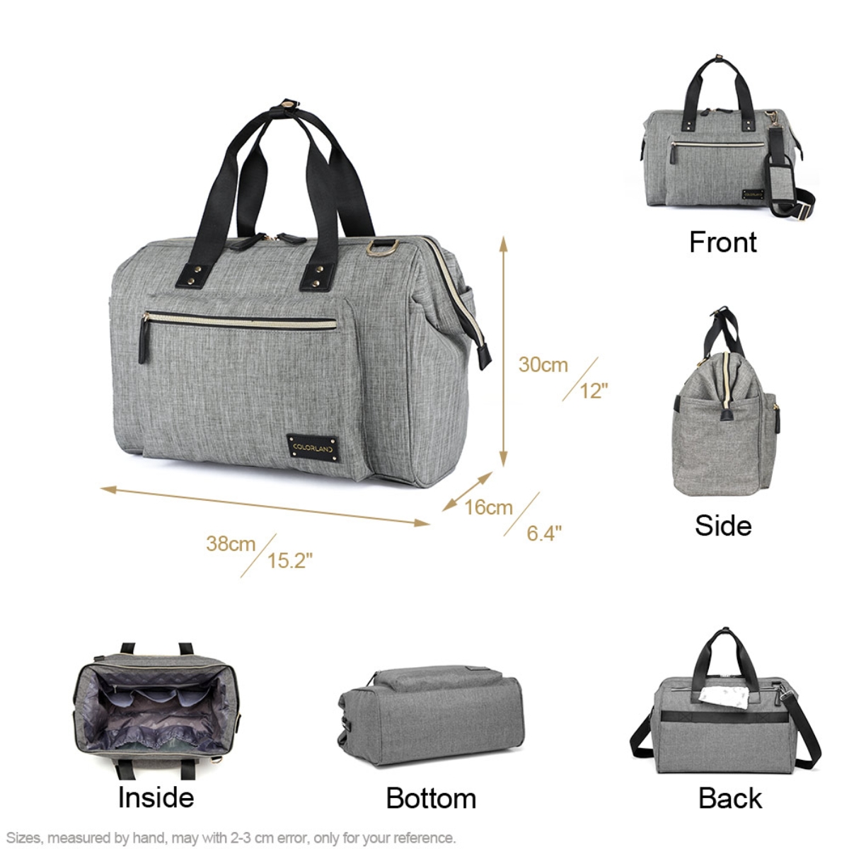 Little Story Grey Zera Mom Dad Diaper Bag Toddler
