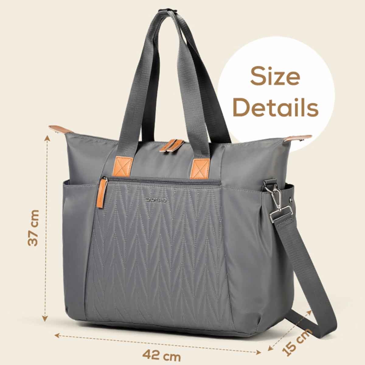 Little Story Grey Zurich Pack & Go Baby Travel Diaper Bag