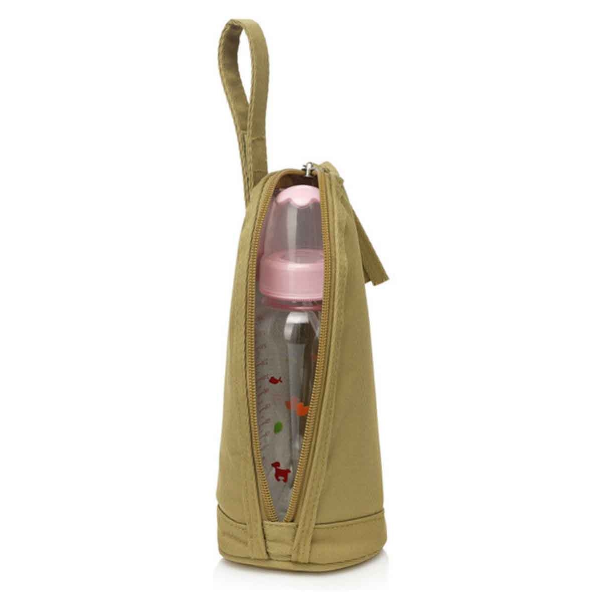 Little Story Khaki Insulated Bottle Bag