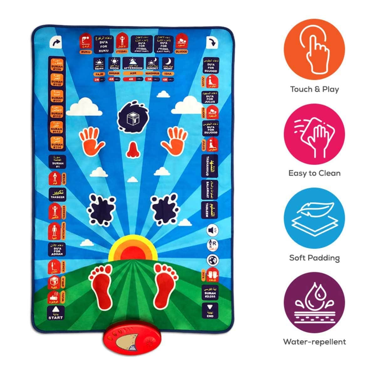Little Story Kids Islamic Salah Prayer Learning Mat Unisex, 3-4 Years