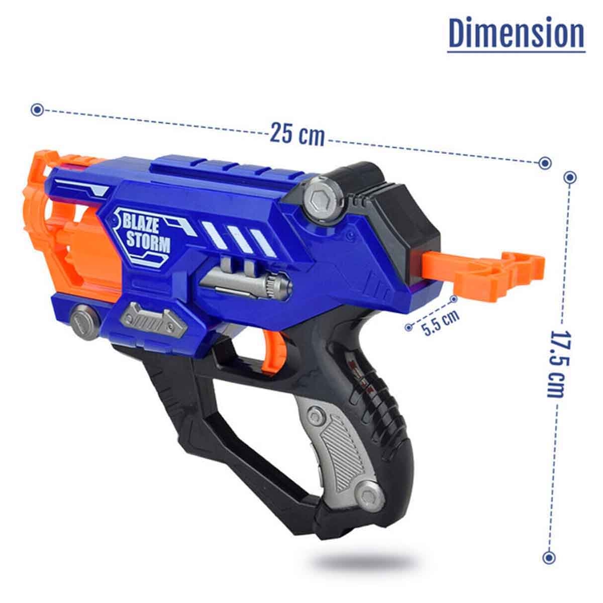 ليتل ستوري لعبة إطلاق يدوية للأطفال مع 10 طلقات طرية باللون الأزرق للجنسين، 3-4 سنوات