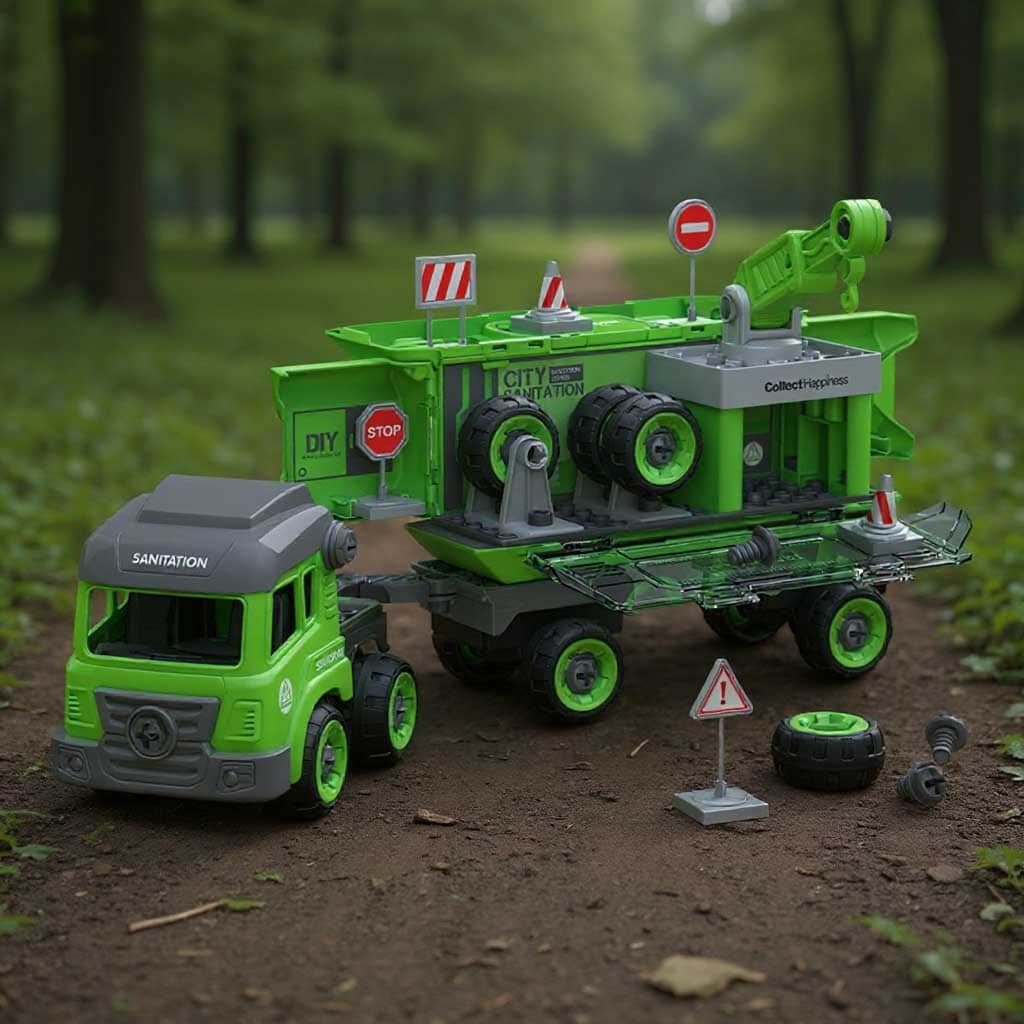 Little Story Kids Sanitation Truck Toy Playset Unisex, 3-4 Years