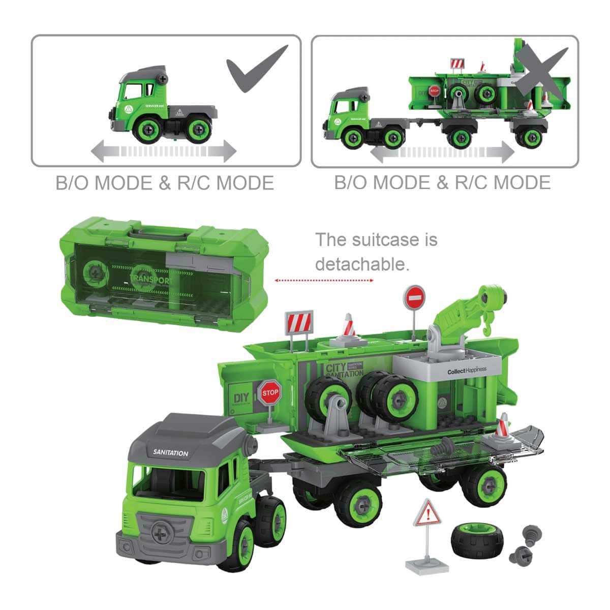Little Story Kids Sanitation Truck Toy Playset Unisex, 3-4 Years