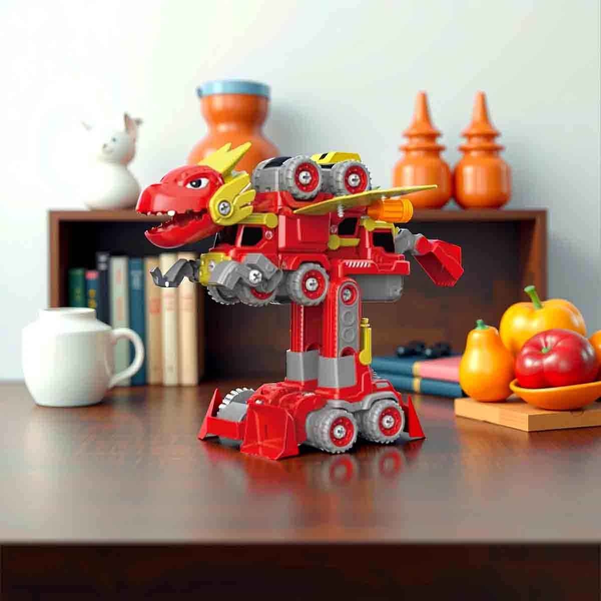 ليتل ستوري لعبة ديناصور روبوت متحول 5 في 1 مع جهاز تحكم عن بعد للجنسين، عمر 3-4 سنوات