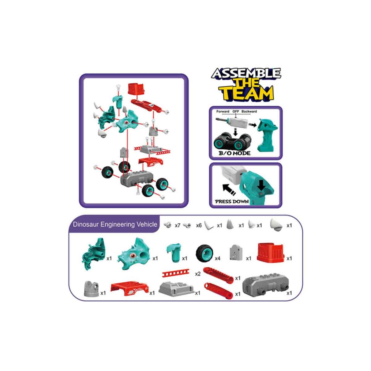 Little Story Kids Toy Mini Dinosaur Truck with Remote Control Unisex, 3-4 Years