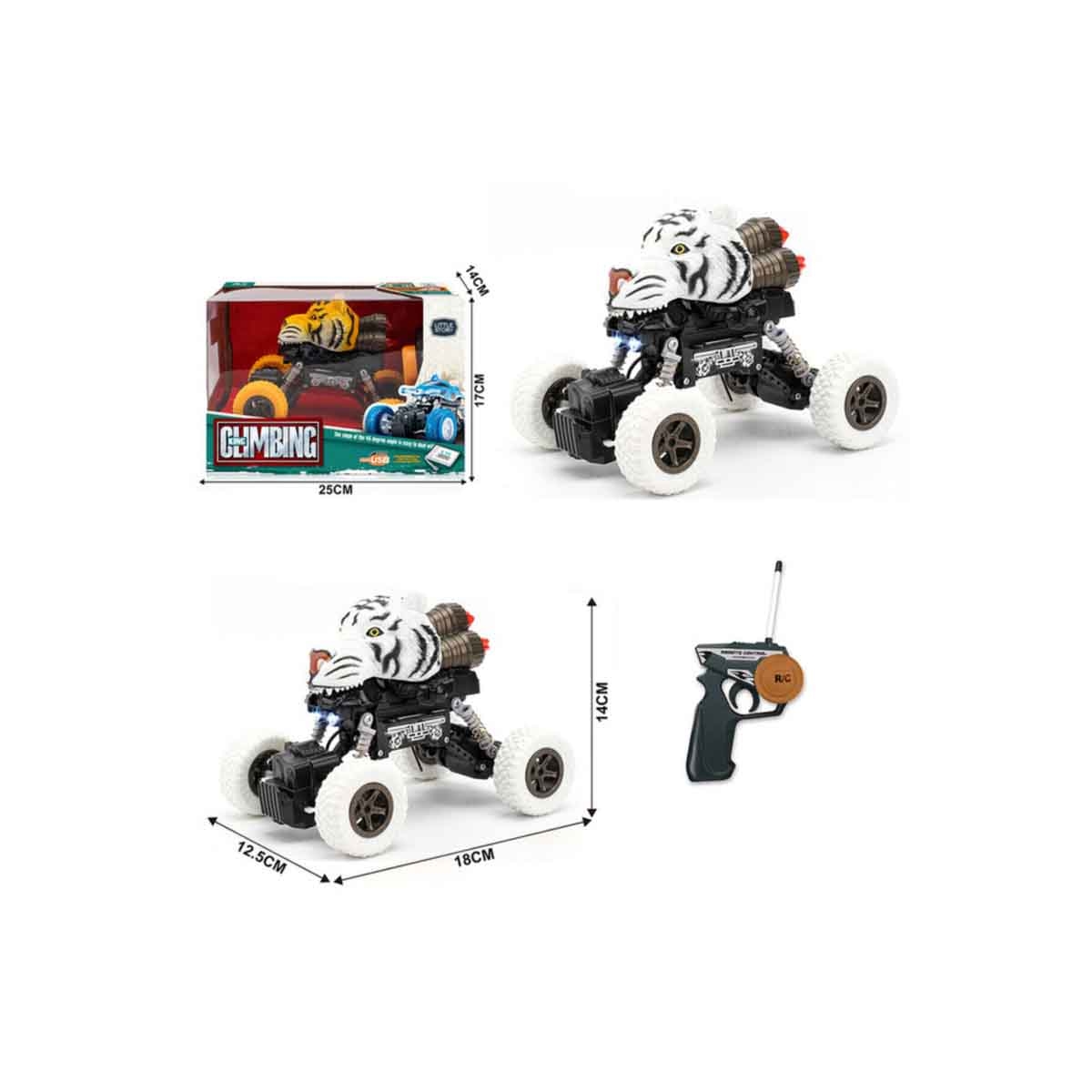 Little Story Kids Toy Tiger Car with Remote Control Unisex, 3-4 Years