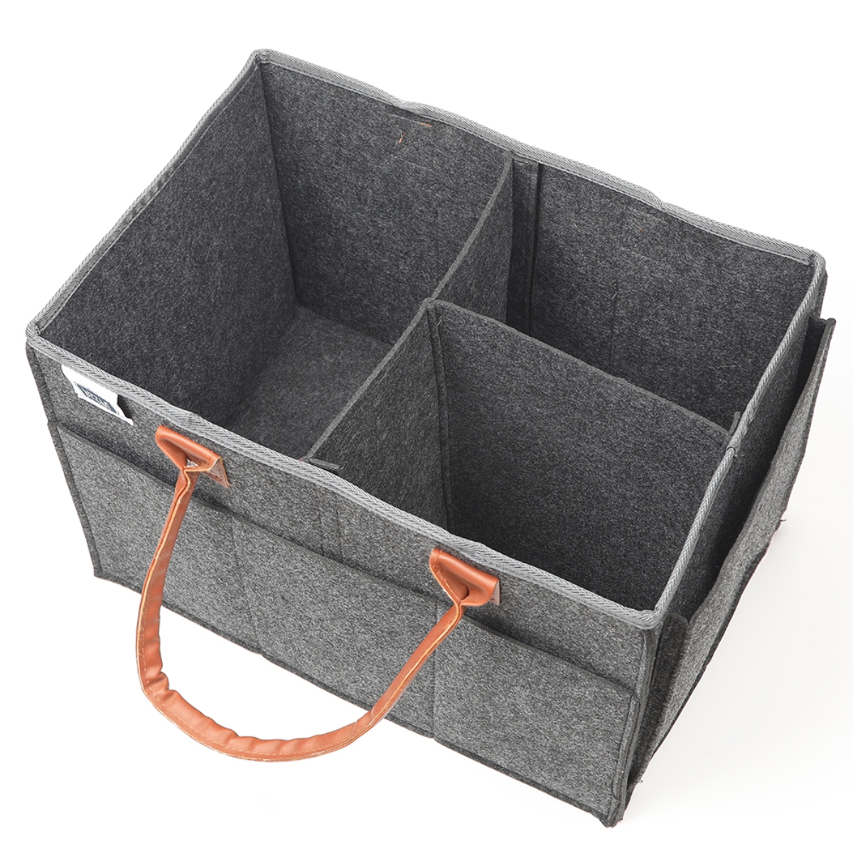 ليتل ستوري منظم حفاضات رمادي غامق كبير مع حقيبة سفر للرضع