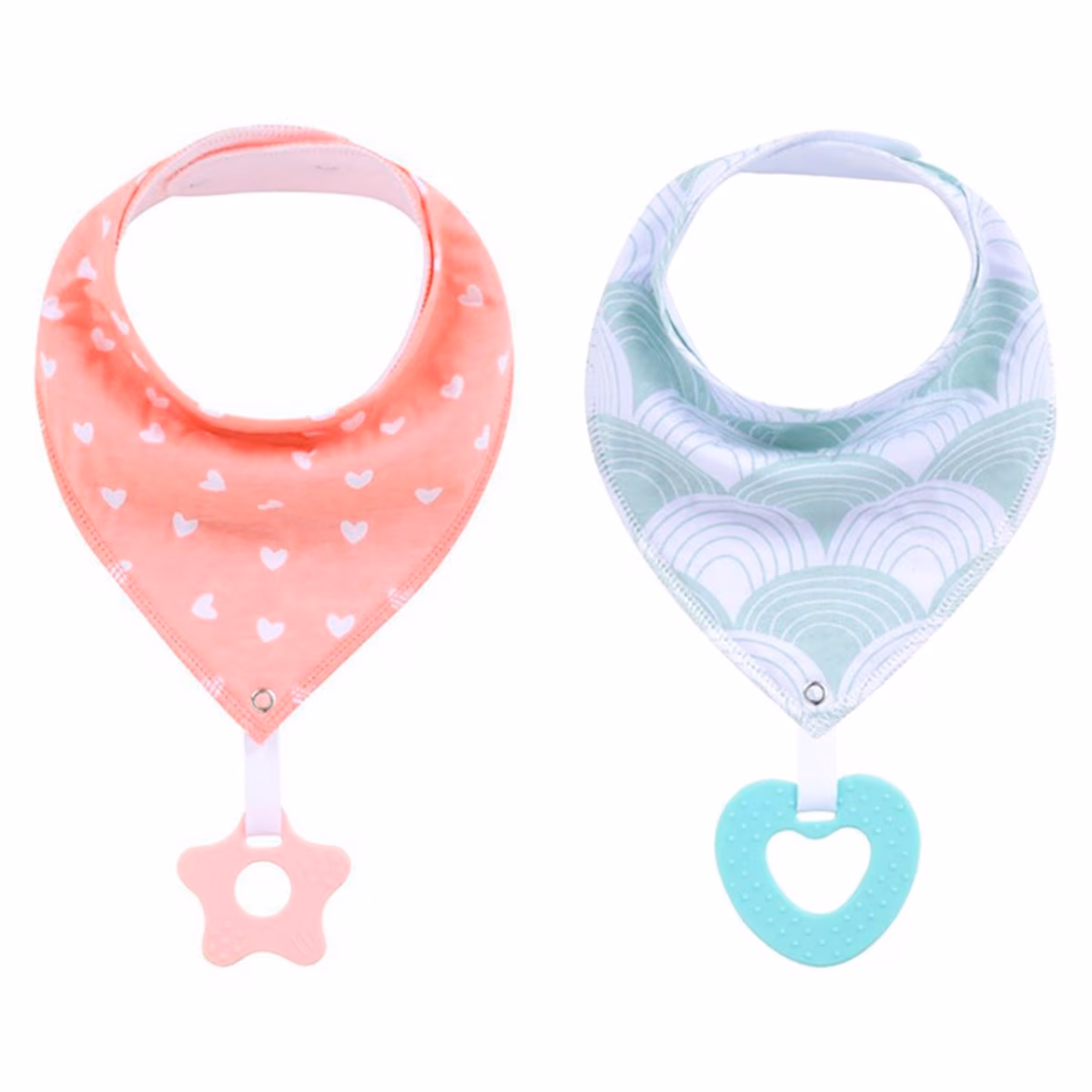 Little Story Love Bandana Drool Bibs Toddler, 0-2 Years, Pack of 2