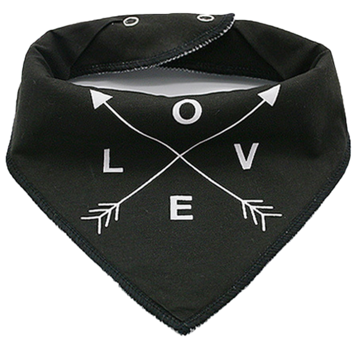 ليتل ستوري مريلات مثلثية بطبعة حب للرضع، 0-2 سنة، مجموعة من 4