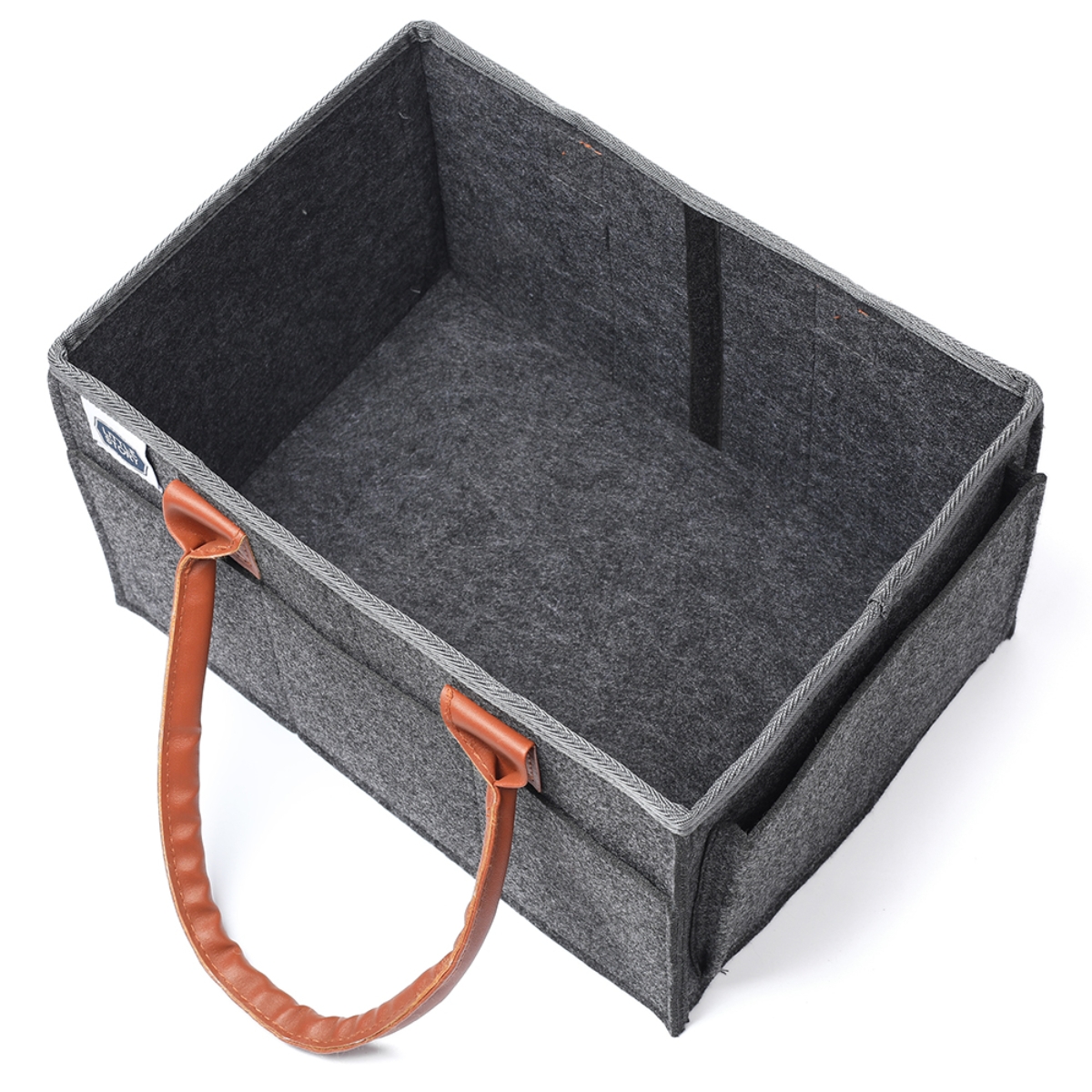Little Story Medium Dark Grey Diaper Caddy with Travel Pouch Toddler
