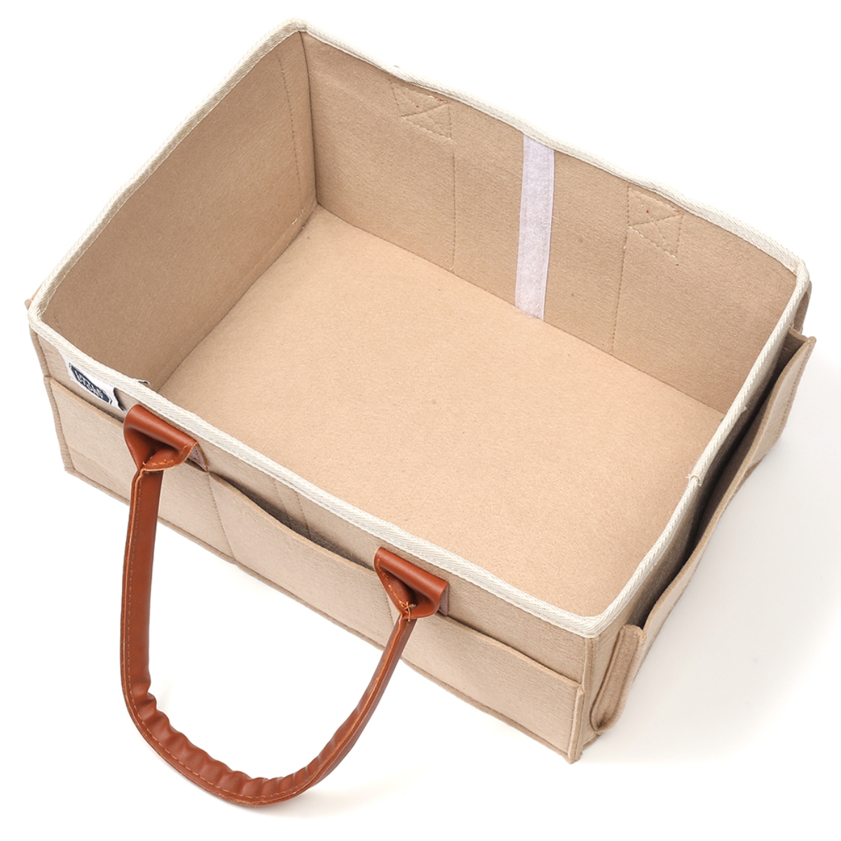 ليتل ستوري منظم حفاضات عاجي متوسط الحجم مع حقيبة سفر للرضع