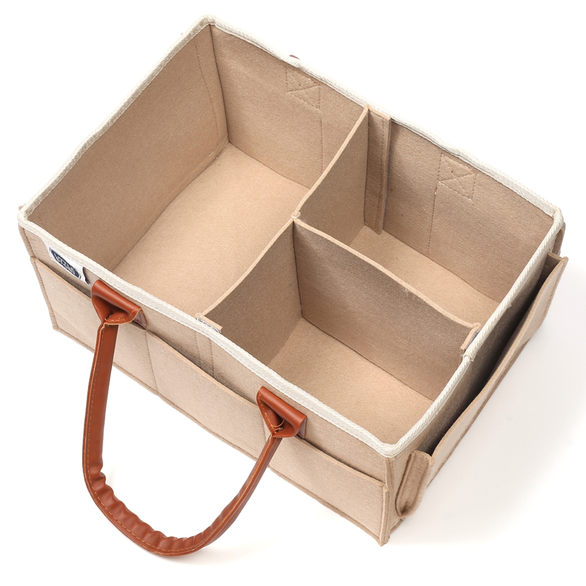 ليتل ستوري منظم حفاضات عاجي متوسط الحجم مع حقيبة سفر للرضع