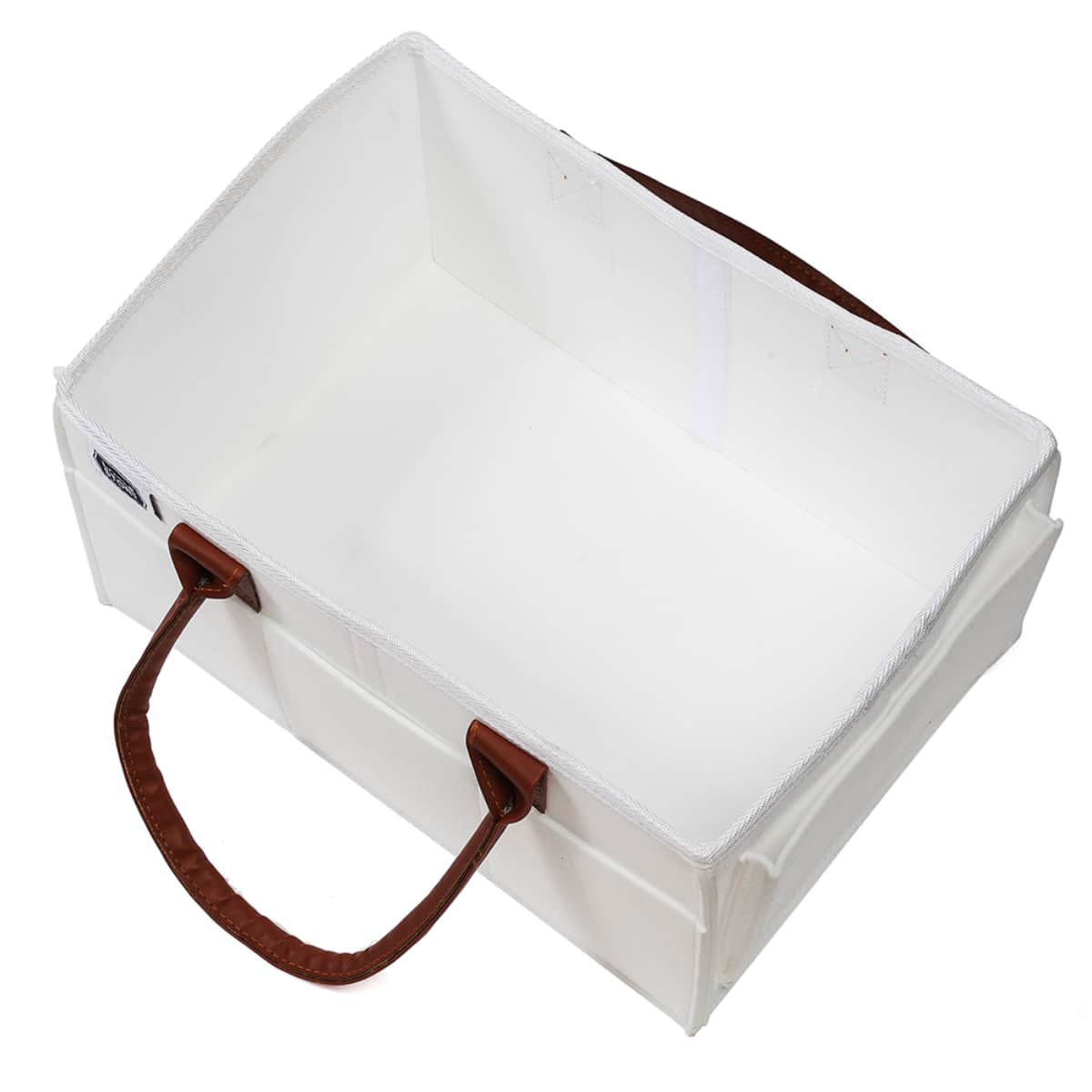 Little Story Medium White Diaper Caddy with Travel Pouch Toddler
