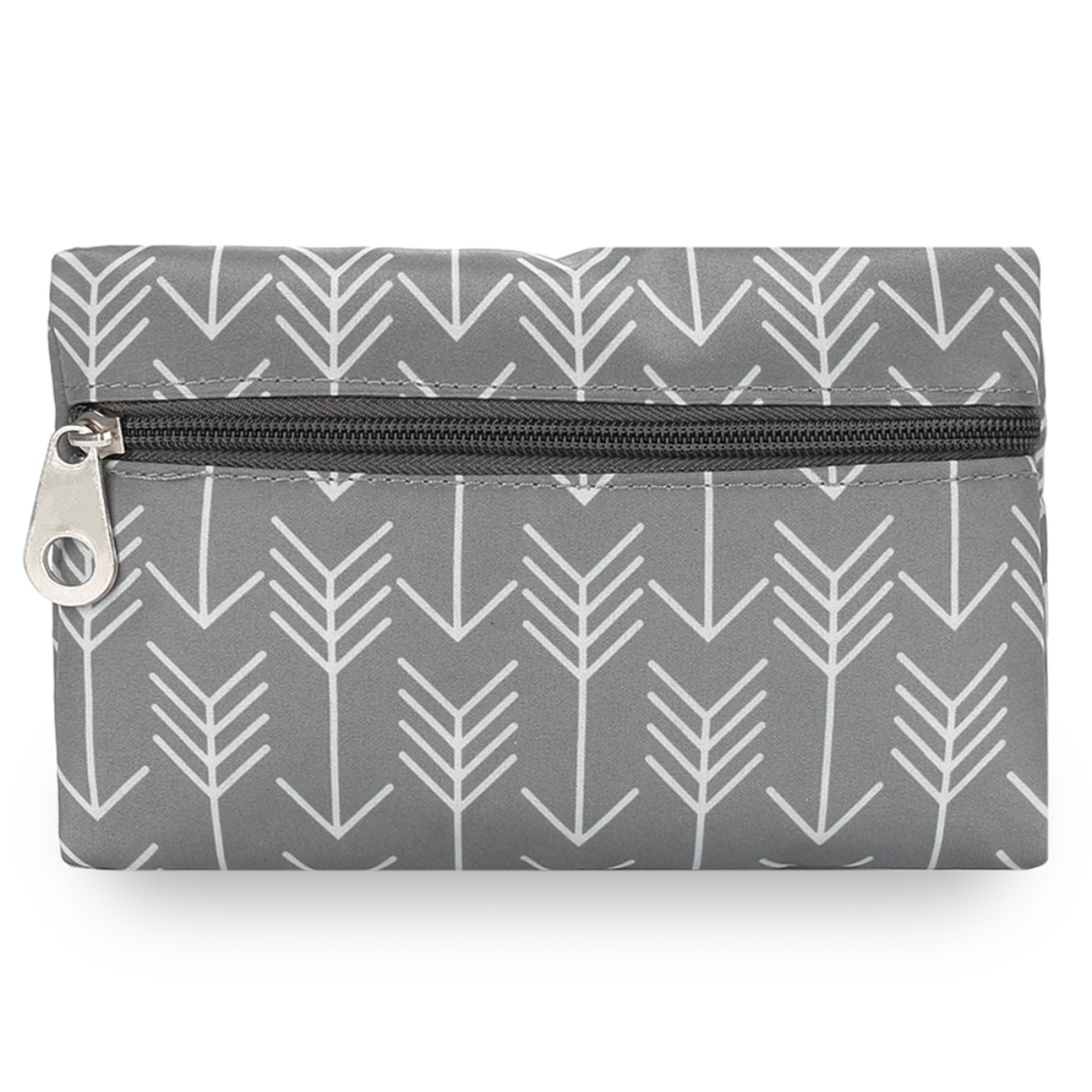 ليتل ستوري حقيبة حفاضات ميلانج رمادية مع خطافات للأطفال، مجموعة من 6