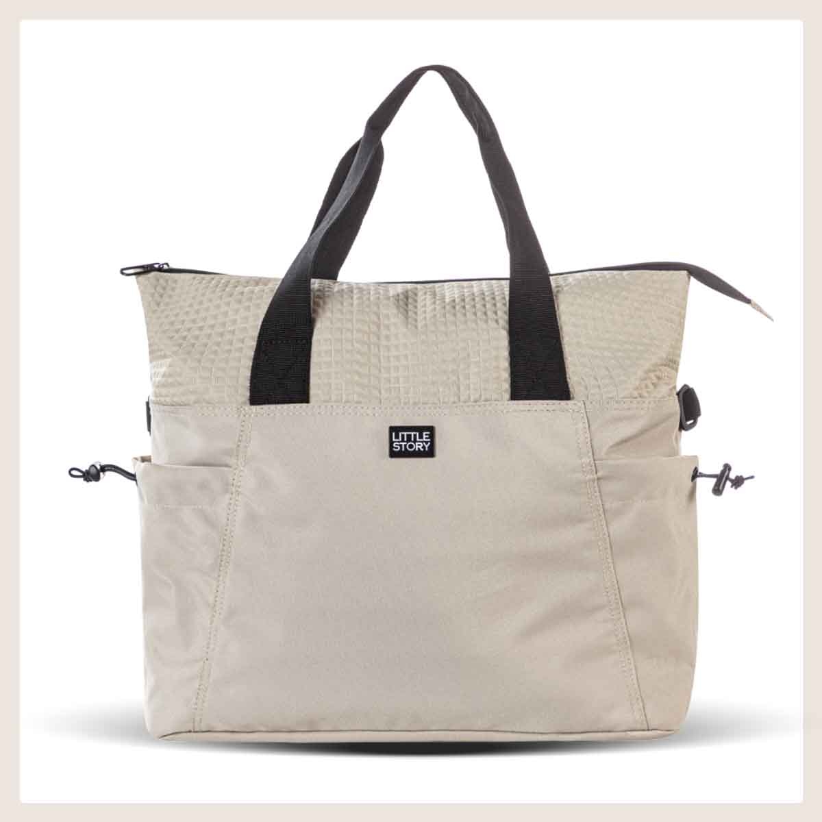 Little Story Beige Mommy Diaper Bag with Changing Mat
