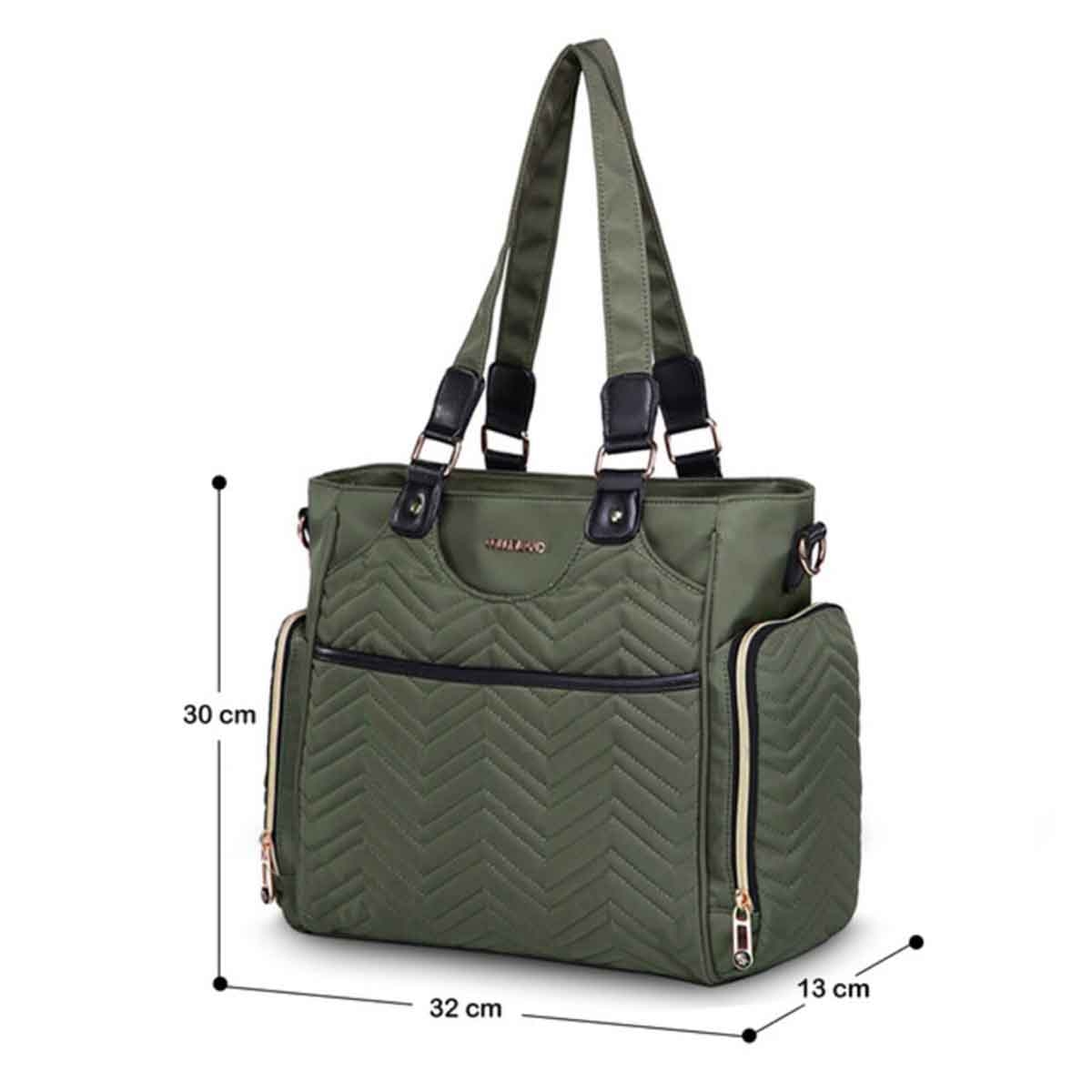 Little Story Olive Green Matilda Diaper Bag