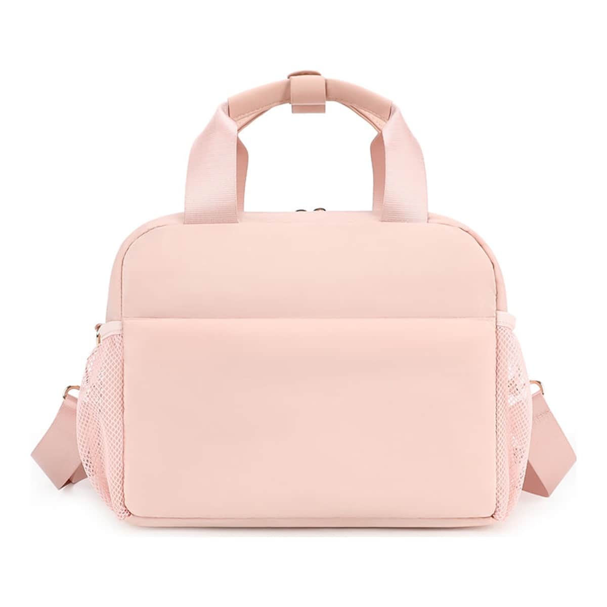 Little Story Pink Compact Diaper Bag with Changing Pad & Shoulder Strap