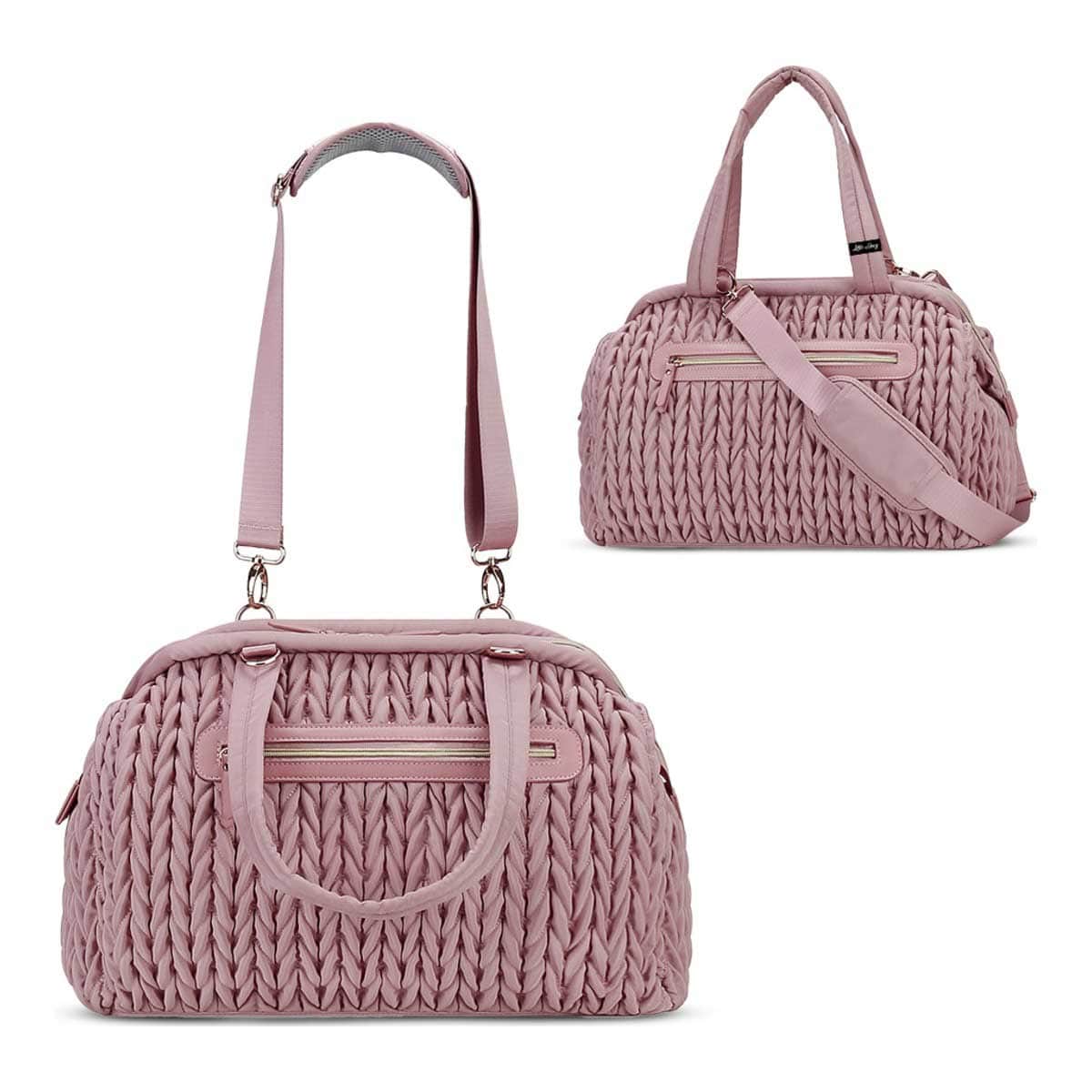 Little Story Pink Elva Diaper Bag with Stroller Straps