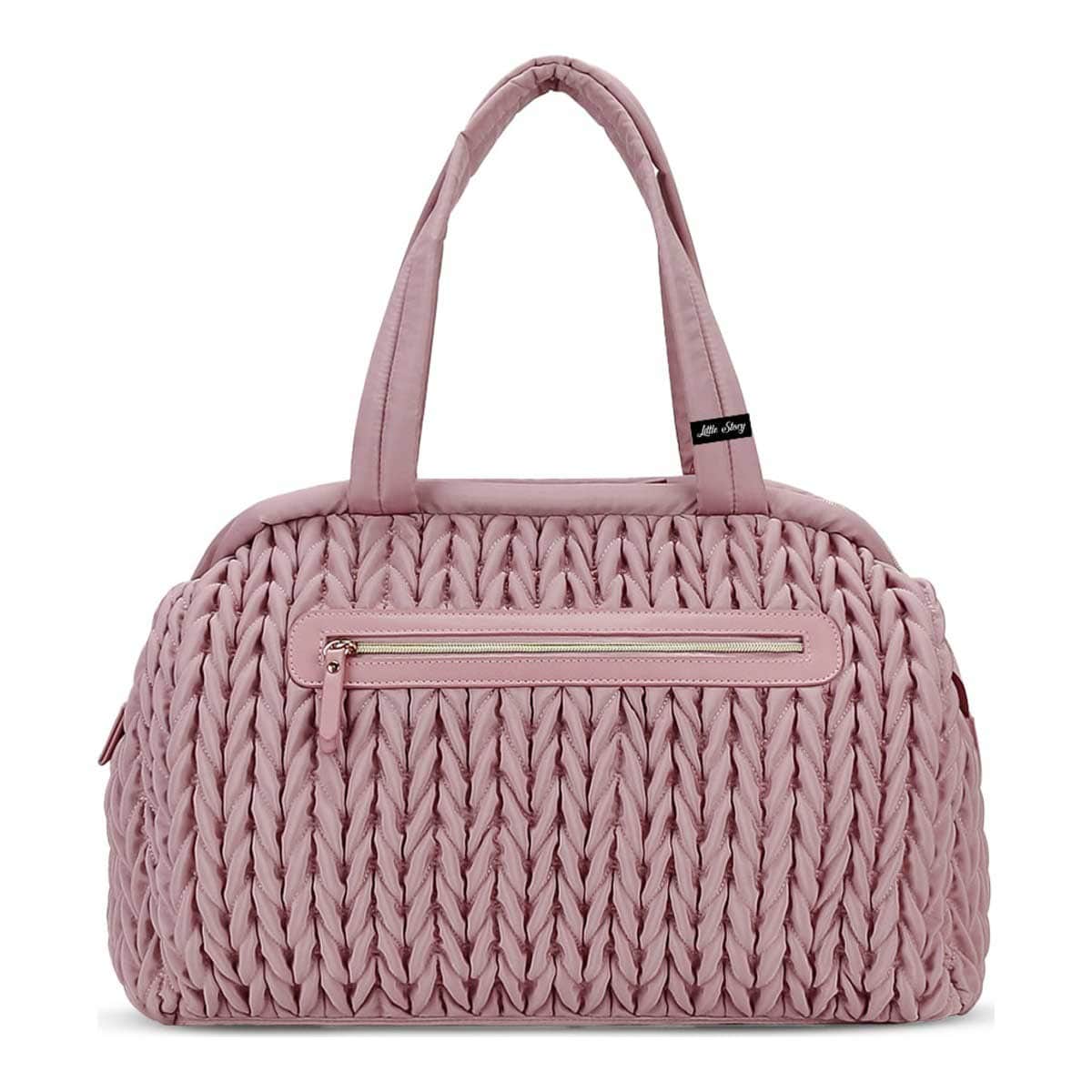 Little Story Pink Elva Diaper Bag with Stroller Straps