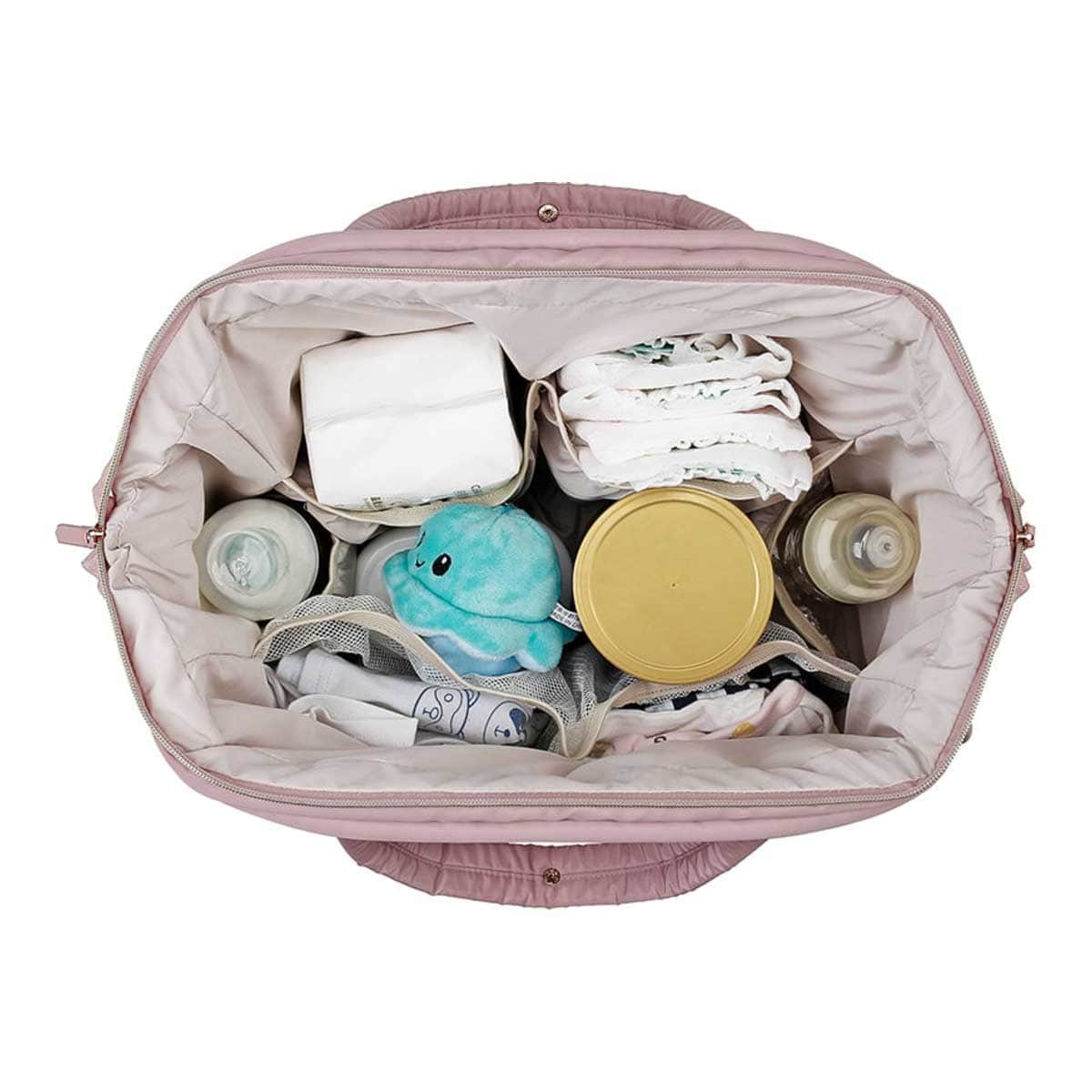 Little Story Pink Elva Diaper Bag with Stroller Straps