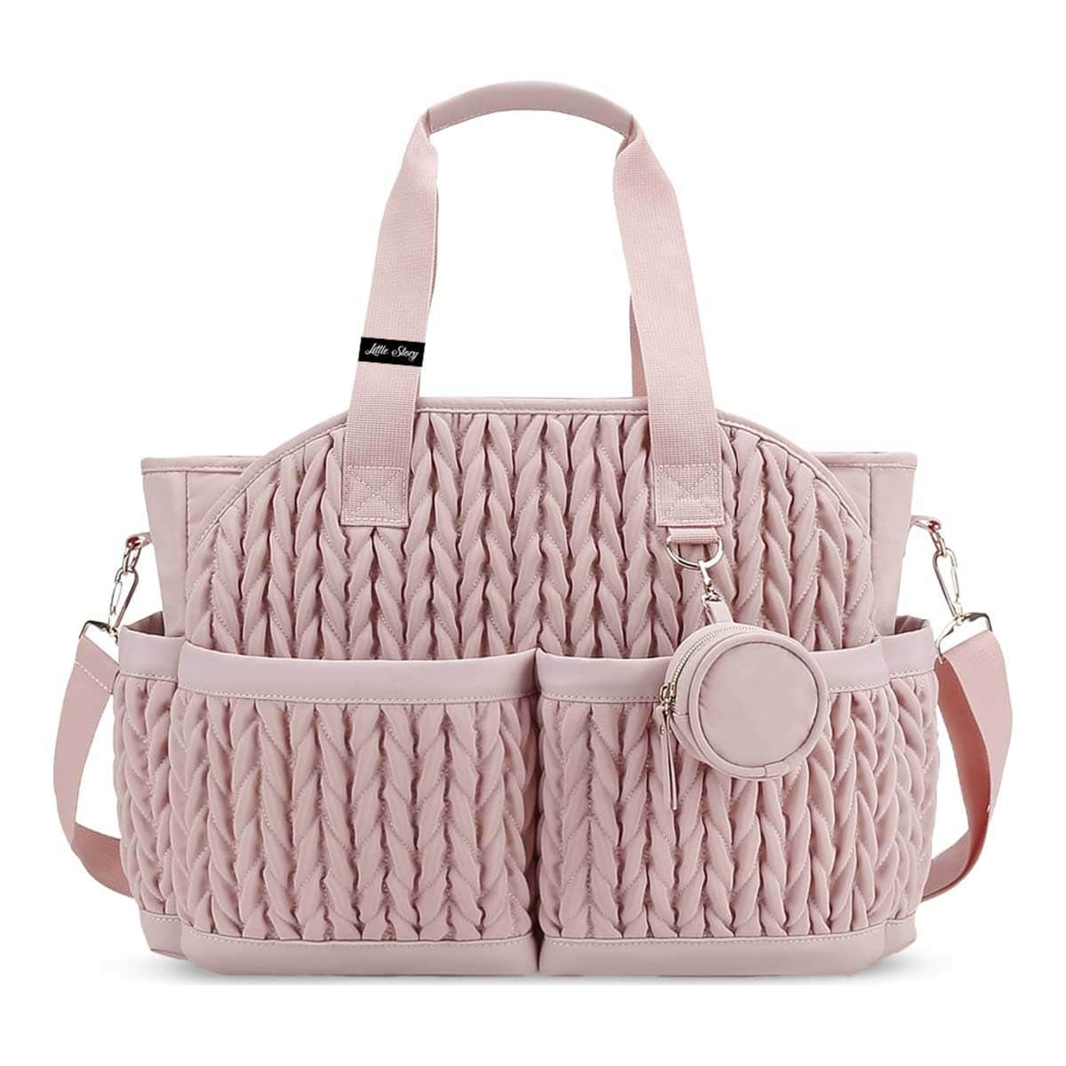 Little Story Pink Nova Tote Bag with Pacifier Pod