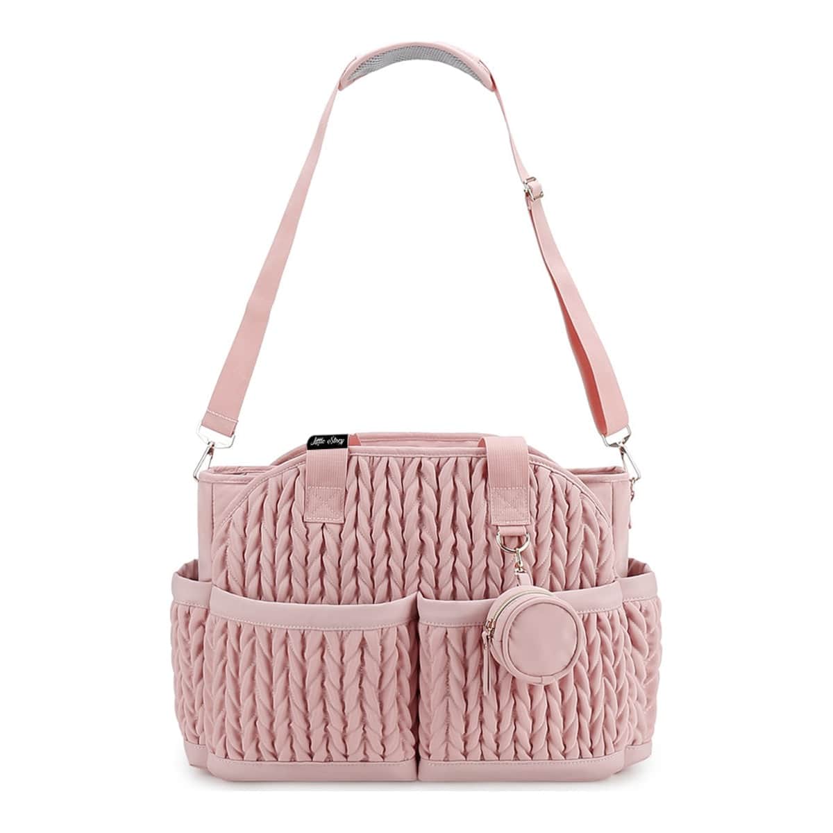 Little Story Pink Nova Tote Bag with Pacifier Pod