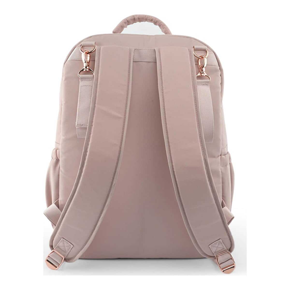 Little Story Pink Quilted Diaper Backpack with Changing Mat