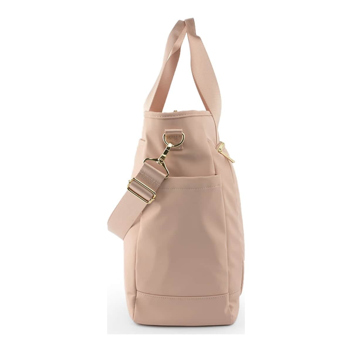 Little Story Pink Quilted Mommy Diaper Bag with Changing Mat