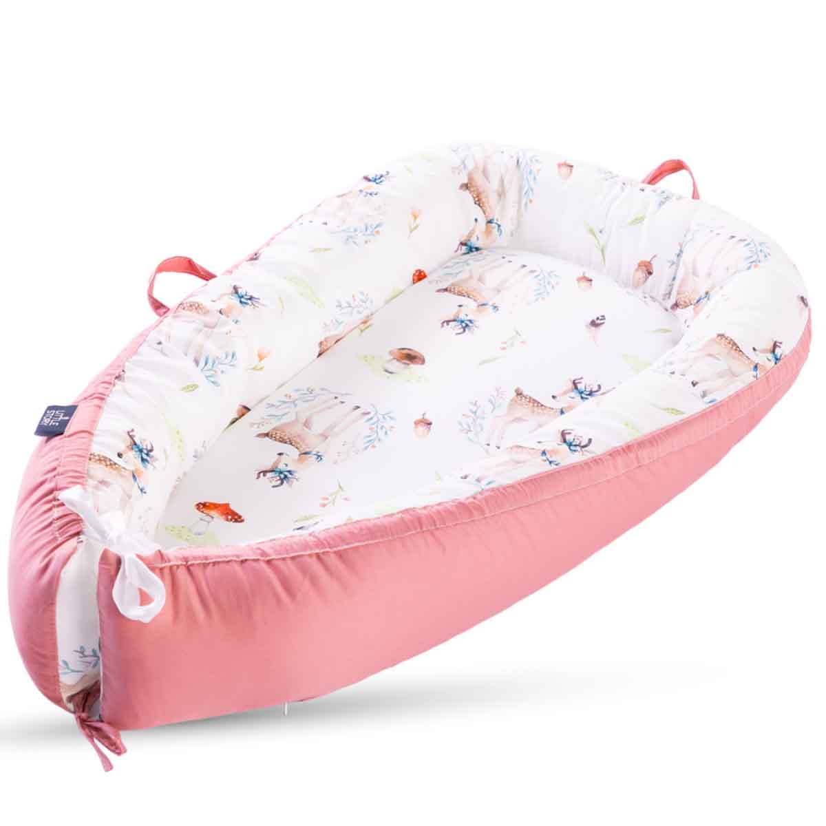 Little Story Reindeer Soft Breathable Fiberfill Newborn Lounger Bed Toddler, 0-2 Years