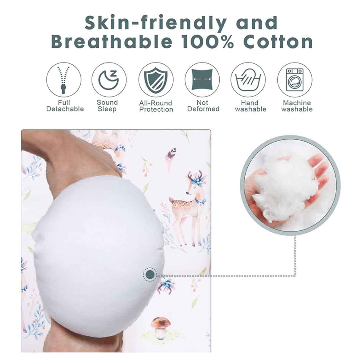 Little Story Reindeer Soft Breathable Fiberfill Newborn Lounger Bed Toddler, 0-2 Years