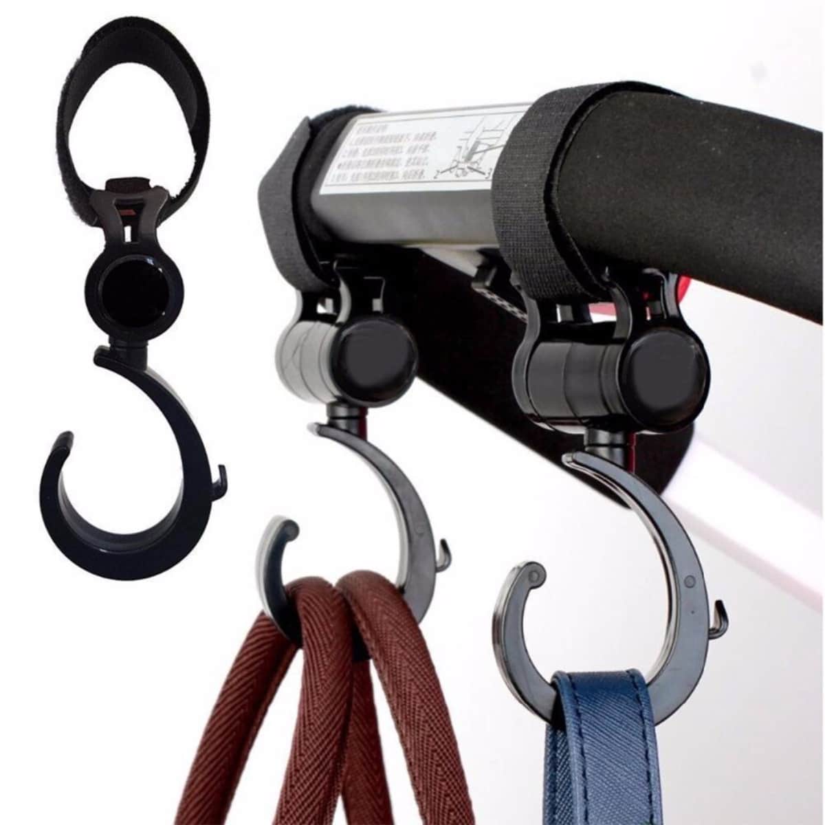 Little Story Rotating Compatible Stroller Hooks Toddler, 0-2 Years, Pack of 2