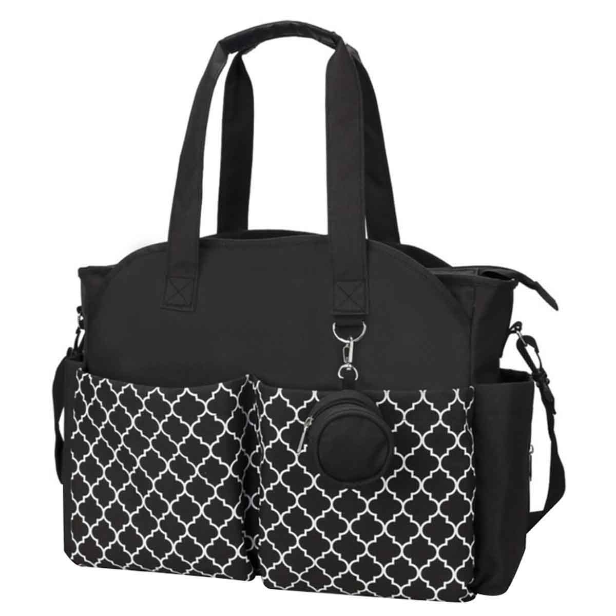 Little Story Black Signature Diaper Bag