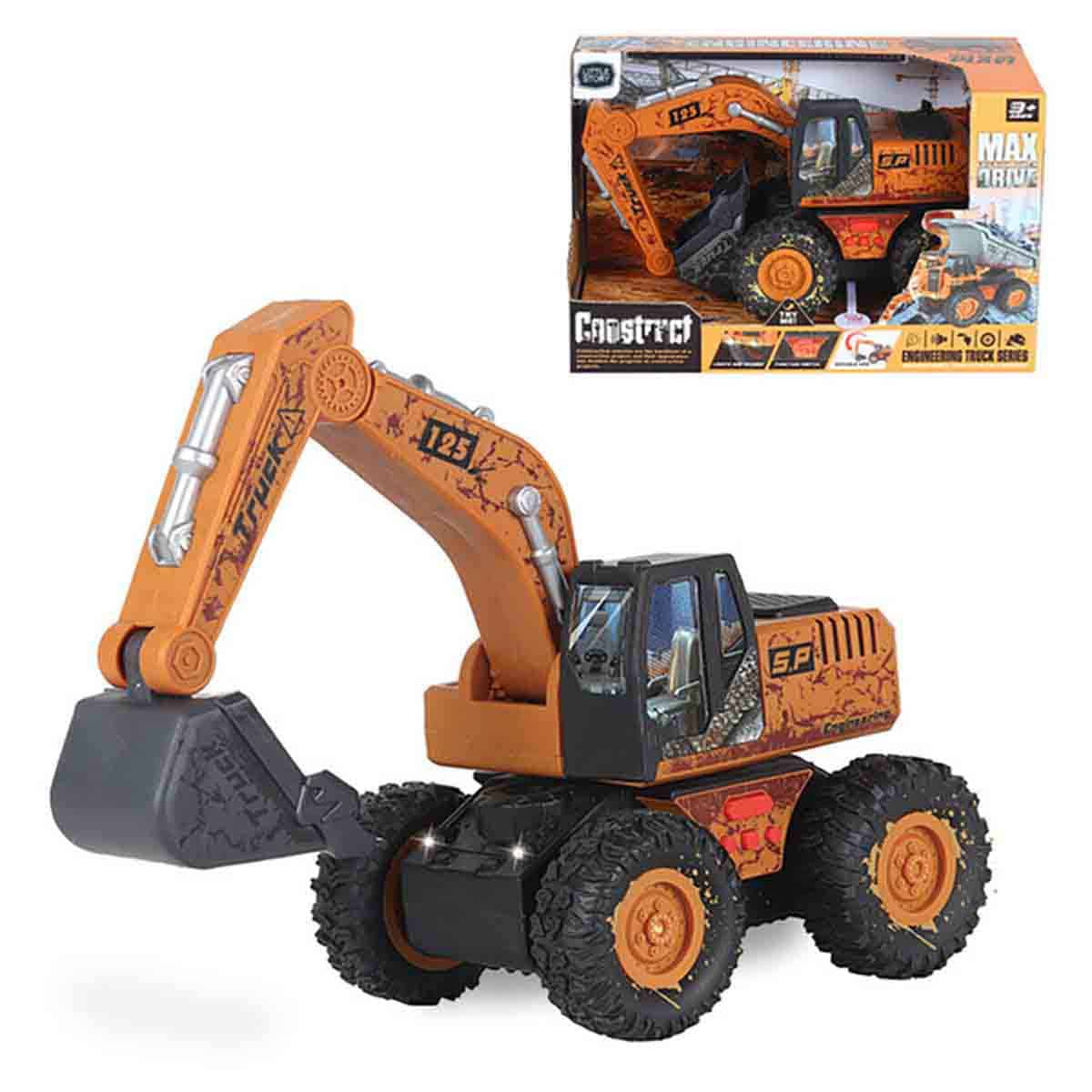 Little Story Simulation Inertial Engineering Excavator Toy Vehicle with Light & Sound Unisex, 3-4 Years