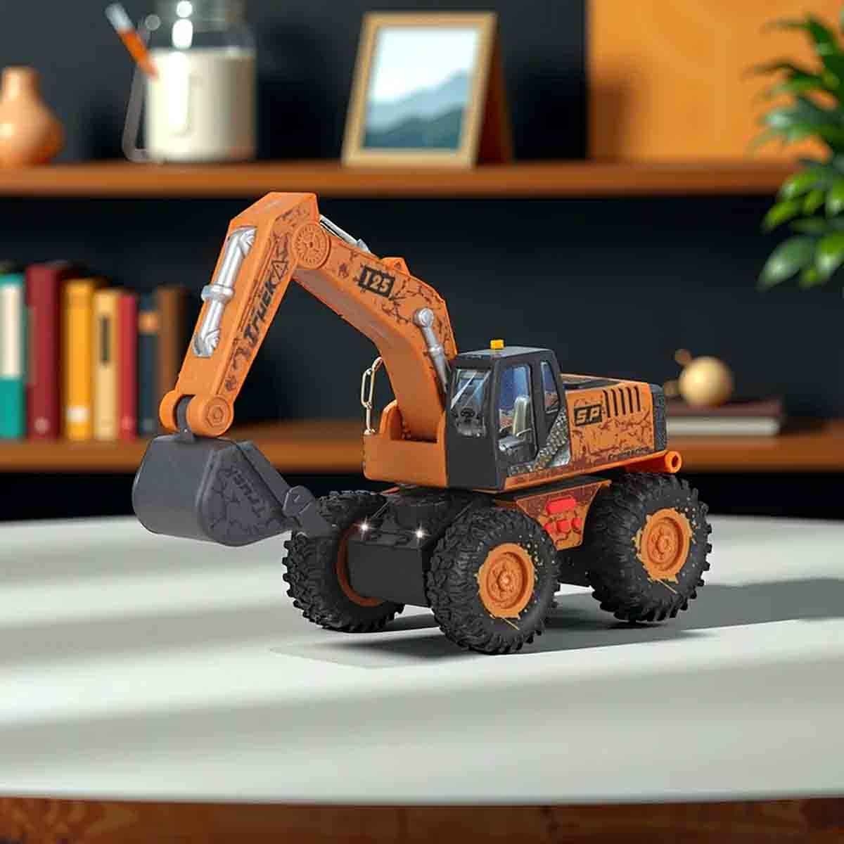 Little Story Simulation Inertial Engineering Excavator Toy Vehicle with Light & Sound Unisex, 3-4 Years