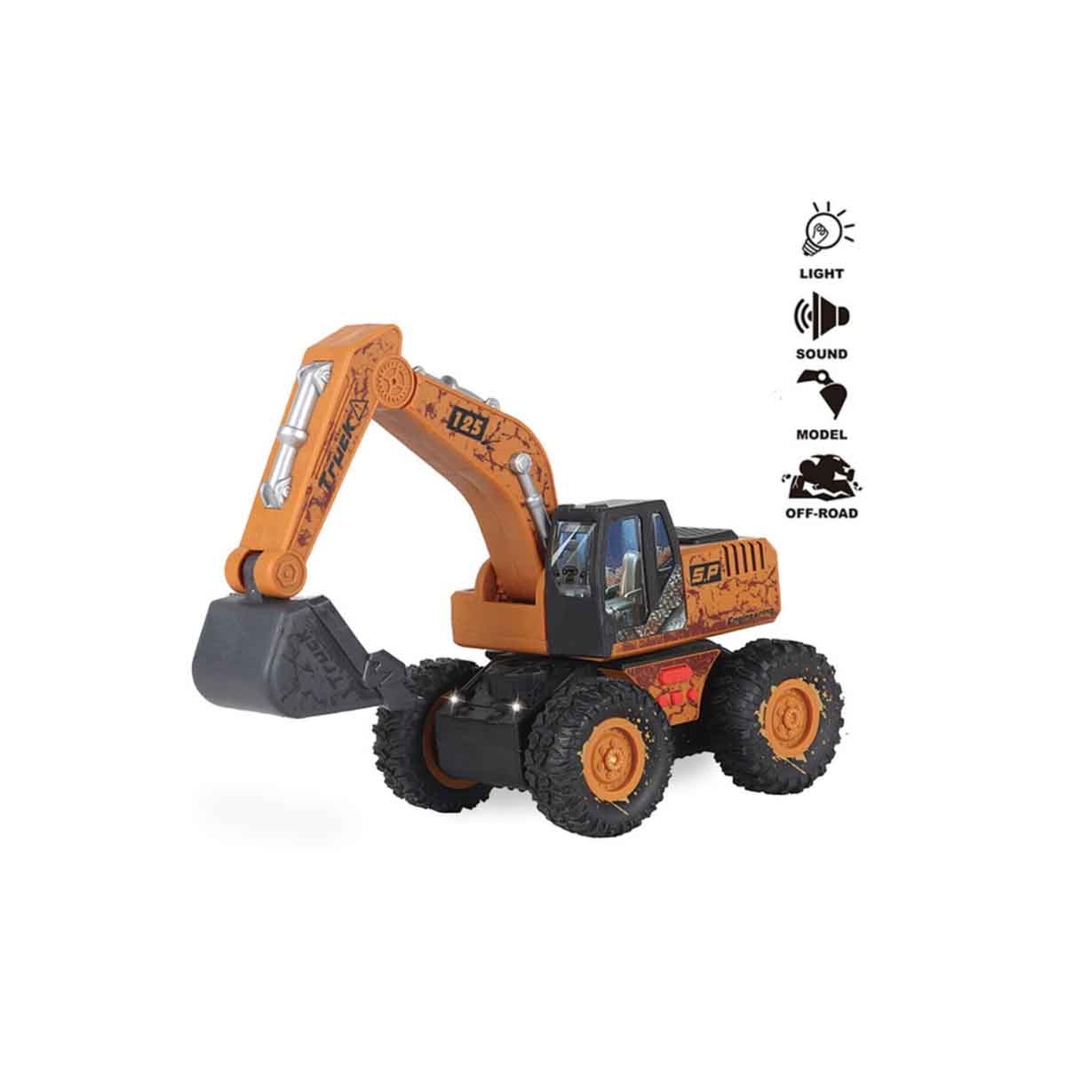 Little Story Simulation Inertial Engineering Excavator Toy Vehicle with Light & Sound Unisex, 3-4 Years