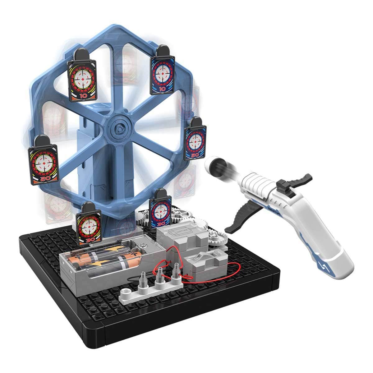 Little Story STEM DIY Electrical Rotating Bow & Arrow Shooting Range Unisex, 8-10 Years